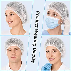 Disposable Non-Woven Bouffant Cap – White