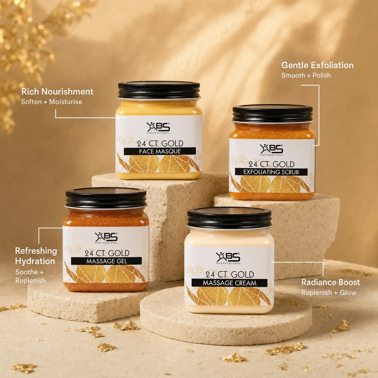 ABH 4-in-1 24 ct. Gold  Facial Kit