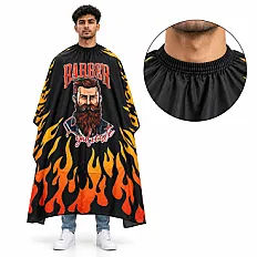 Barber Syndicate Cutting Cape – Blazing Flames Bearded Barber
