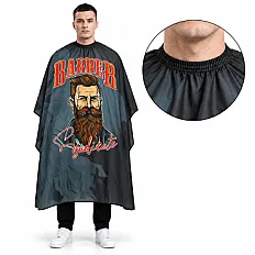 Barber Syndicate Professional Cutting Cape smoky charcoal-grey