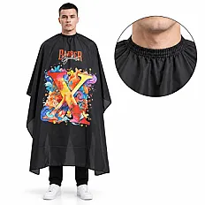 Barber Syndicate Cutting Cape – Colorful Artistic X