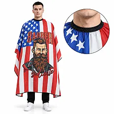 Barber Syndicate Cutting Cape – USA Flag
